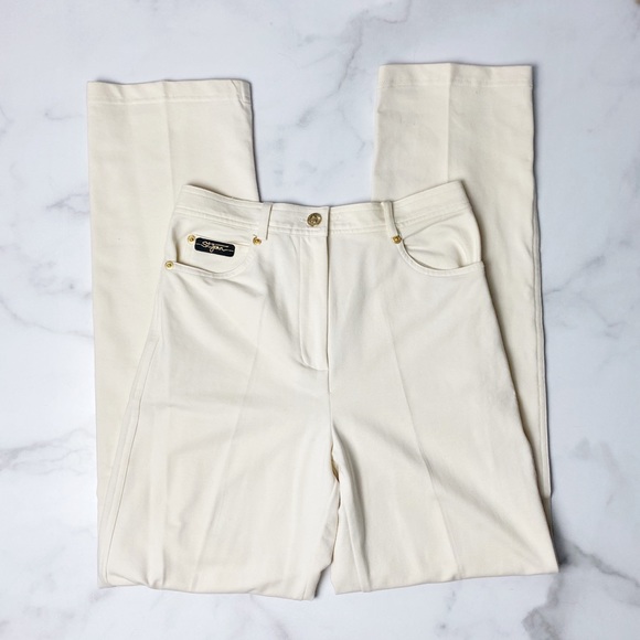 St. John Sport High Rise Cream Trousers
